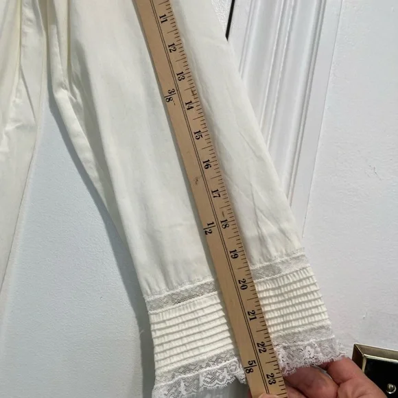 Vintage 60s 70s Cream Cotton Barbizon Long Nightgown Sz. M